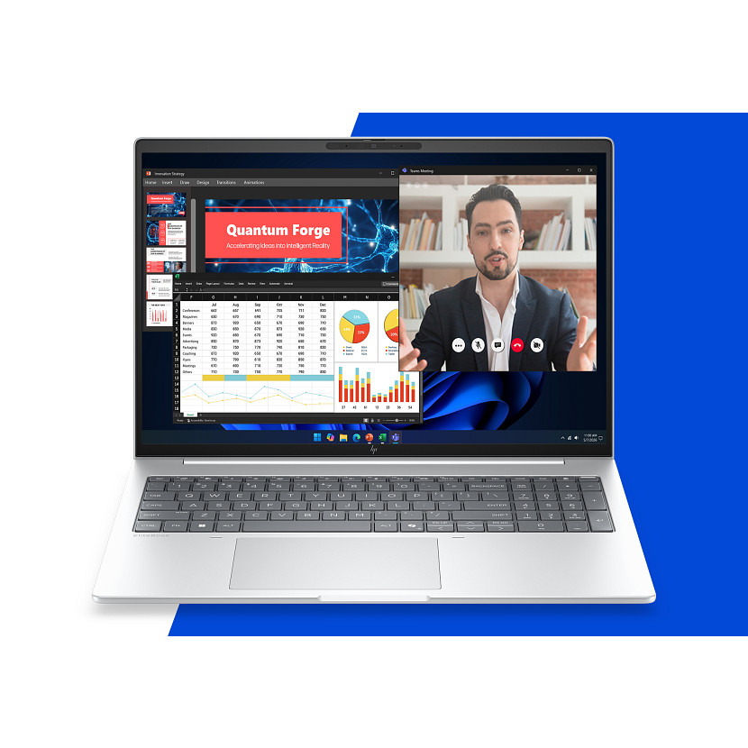 HP EliteBook 8 G2a 16" Next Gen AI laptop - Azerty toetsenbord met verlichting - 3 jaar onsite hardware support met proactieve inzichten