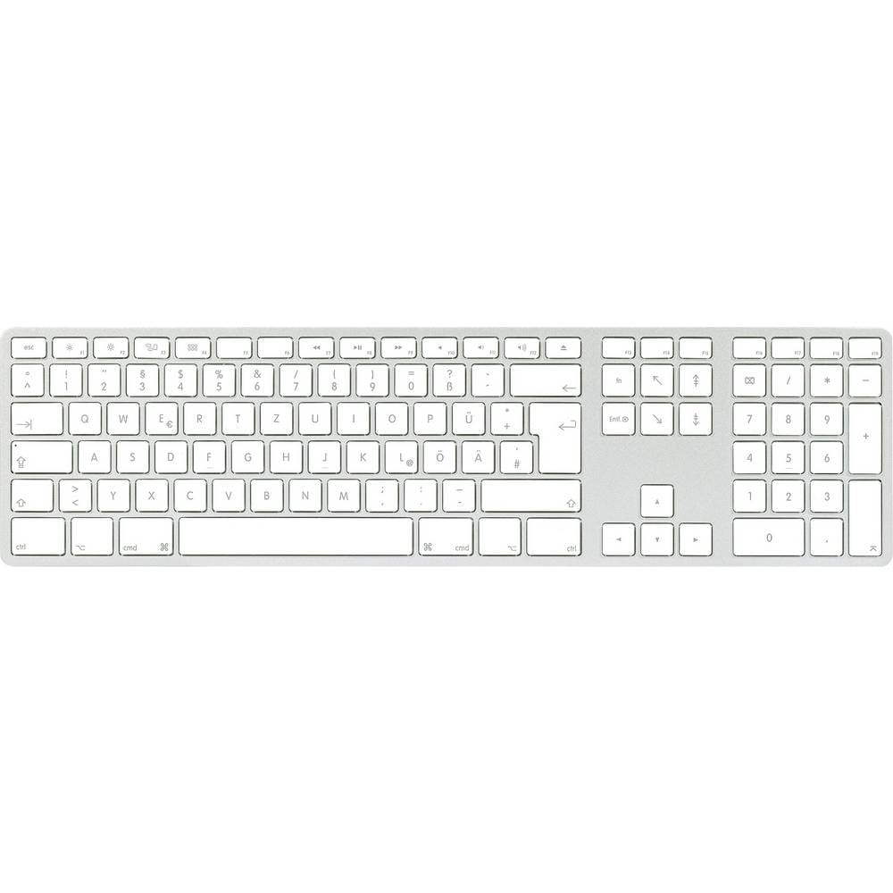 Matias FK416DCS-DE Wireless USB-C® Keyboard for Mac Toetsenbord Draadloos QWERTZ, Duits, Mac Zilver
