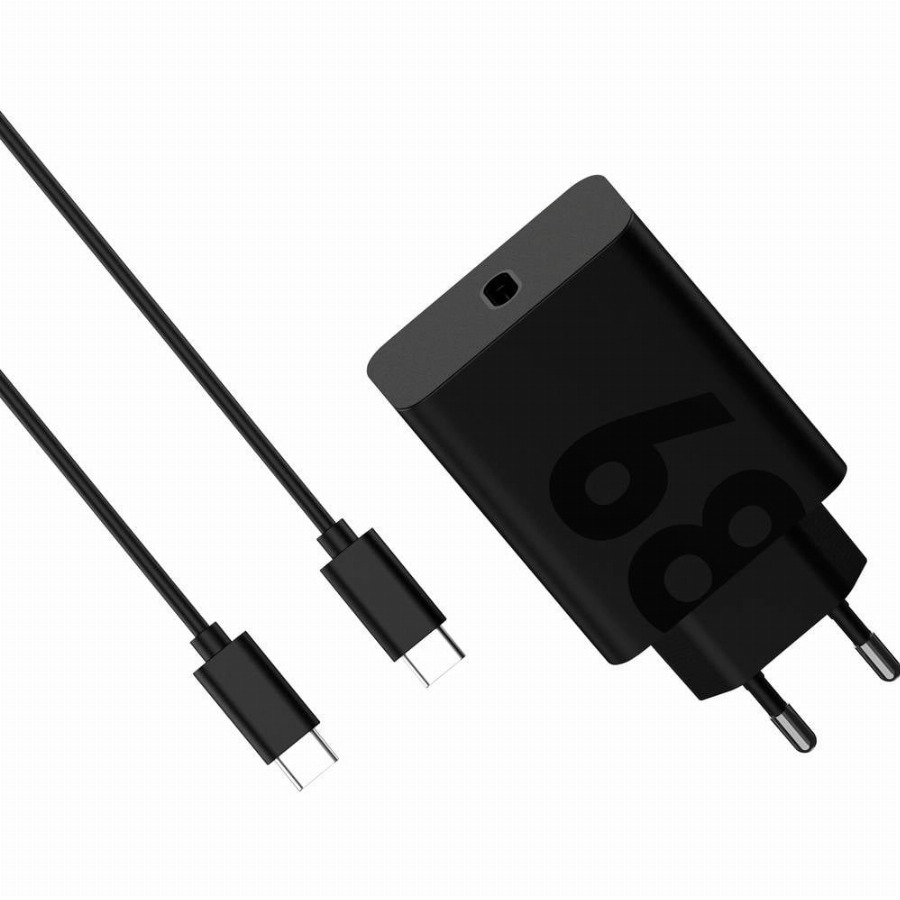Motorola Power Delivery Oplader 68W Zwart + Usb C Kabel 1m Zwart Kunststof
