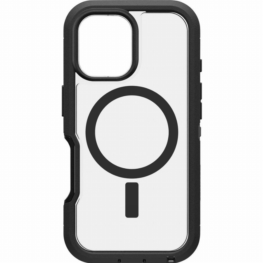 OtterBox Defender XT iPhone 16 Back Cover met MagSafe Magneet Transparant met Zwarte Rand