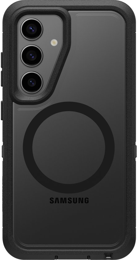 OtterBox Defender Samsung Galaxy S25 Back Cover met Magneet Transparant met Zwarte Rand