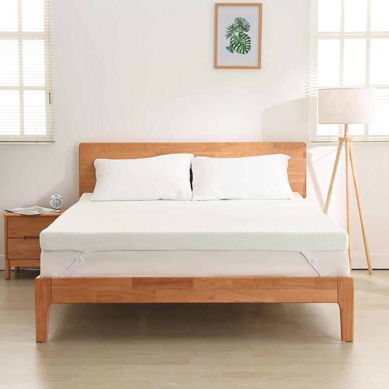 EGO HOME Soft Gel Memory matrastopper H2, 140 x 200 cm, met groene thee-extract, OEKO-TEX-gecertificeerd, 9 cm koudschuim, voor boxspringmatras en slaapbank