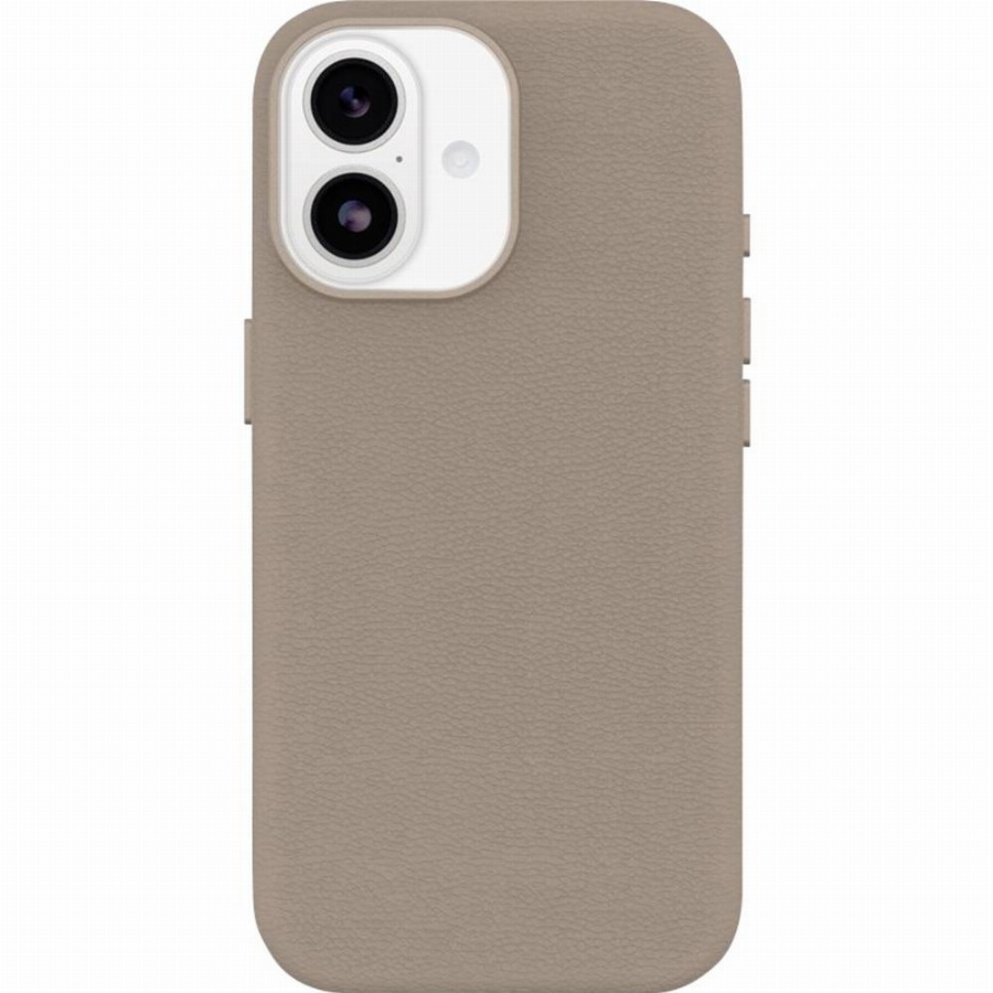 OtterBox Symmetry iPhone 17 Back Cover met MagSafe Magneet Leer Grijs
