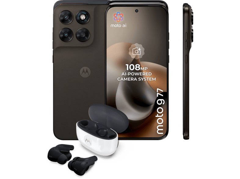 Motorola Moto G77 Olive + Buds 2 Carbon – 256 Gb Zwart