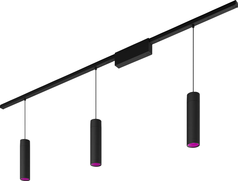 Philips Hue Perifo railverlichting plafond – 3 hanglampen – White and Color – Zwart