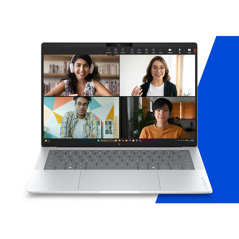 HP Elitebook X G2a 14" Next Gen AI laptop - Glacier Silver - Azerty toetsenbord met verlichting - 3 jaar onsite hardware support met proactieve inzichten
