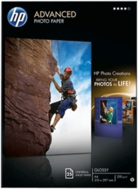 HP Advanced Glossy Fotopapier 25 vel (A4)