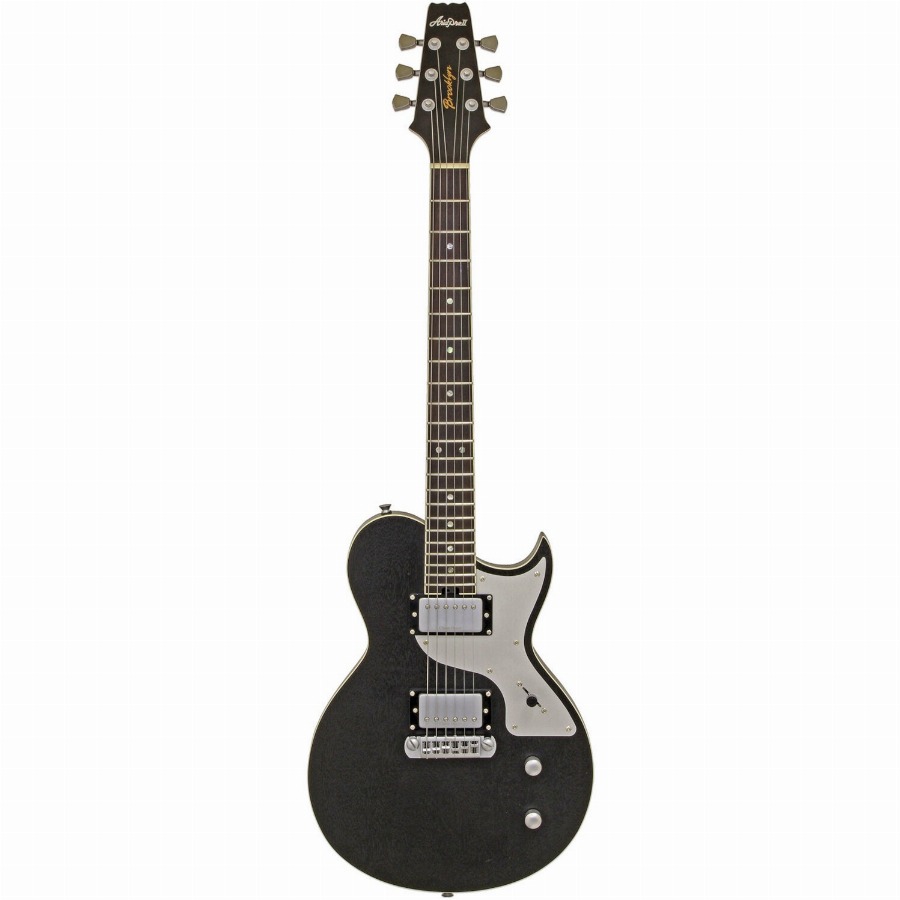Aria Pro II Hot Rod Collection 718-MK2 Brooklyn Open Pore Black elektrische gitaar met aluminium slagplaat