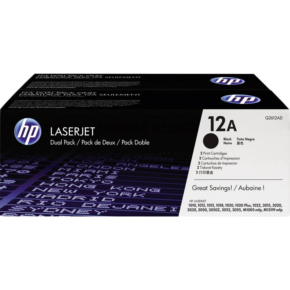 HP Toner 12AD Origineel 2-pack Zwart 4000 bladzijden Q2612AD