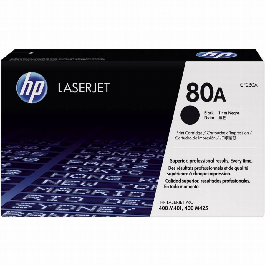 HP Toner 80A Origineel Zwart 2700 bladzijden CF280A