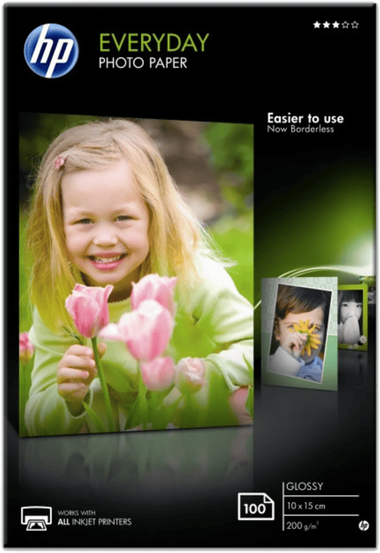 HP Everyday Glossy Fotopapier 100 Vel (10 x 15)