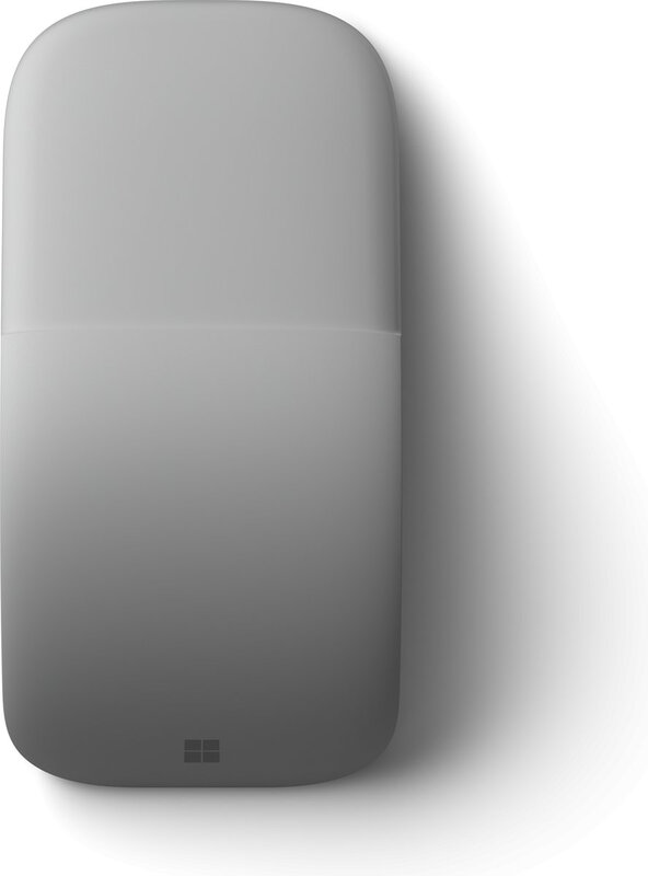 Microsoft Surface Arc Mouse Muis Bluetooth Optisch Platina-grijs 2 Toetsen 1000 dpi Vouwbaar