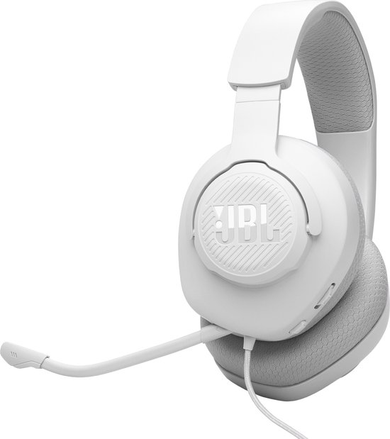 JBL Quantum 100 M2 - Bedrade Gaming Headset - Over-ear Koptelefoon met Afneembare Microfoon - 3.5 mm Jack - Voor PC, PlayStation, Xbox & Switch - Wit