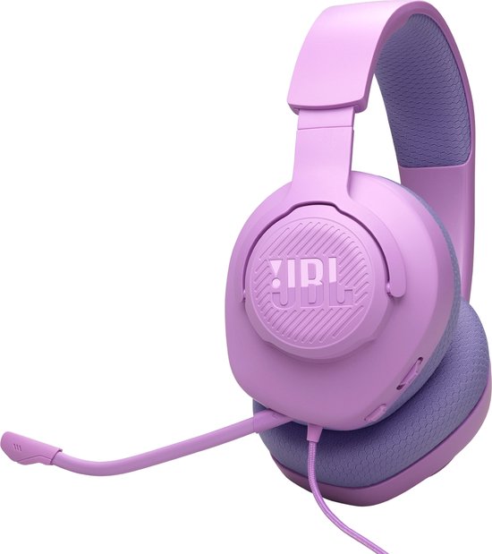JBL Quantum 100 M2 - Bedrade Gaming Headset - Over-ear Koptelefoon met Afneembare Microfoon - 3.5 mm Jack - Voor PC, PlayStation, Xbox & Switch - Paars