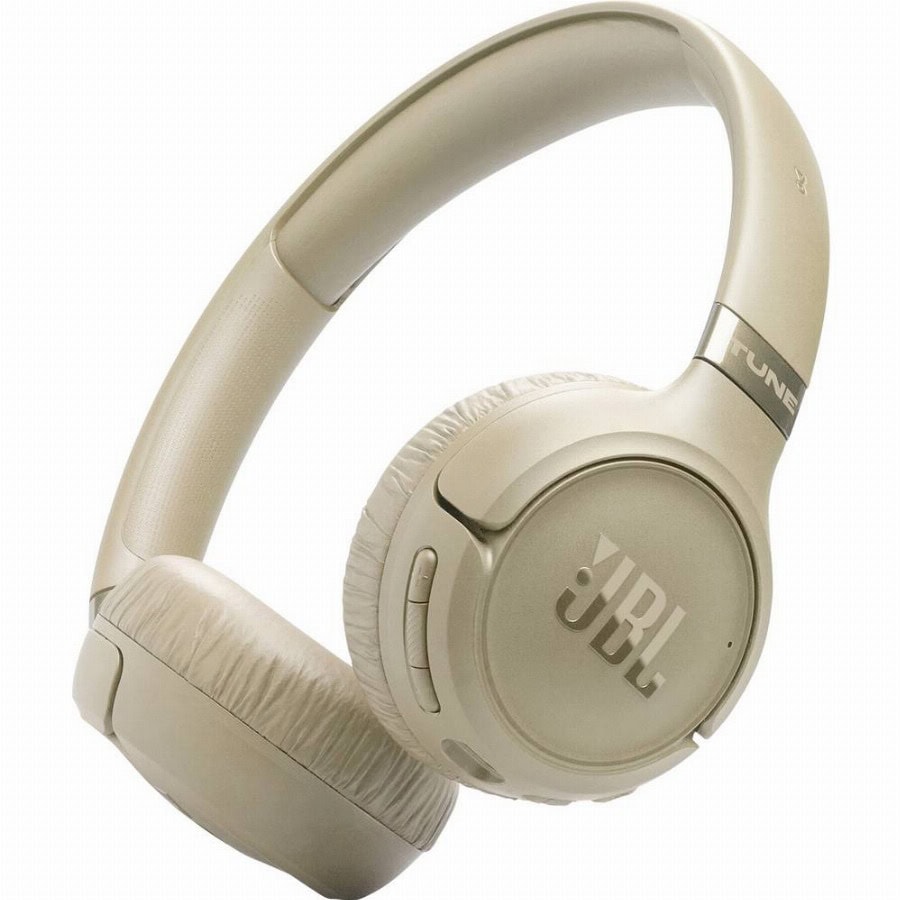 JBL Tune 680 NC Over Ear koptelefoon Draadloos, Bluetooth, Kabel Stereo Beige Volumeregeling, Microfoon uitschakelbaar (mute) HiFi