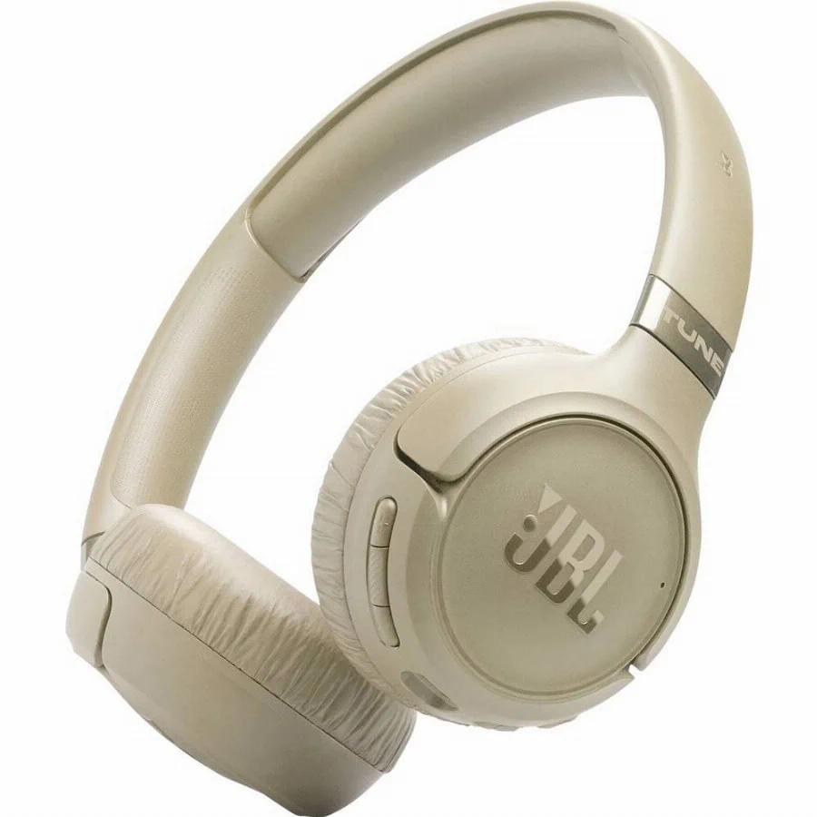 JBL Tune 680 NC Over Ear koptelefoon Draadloos, Bluetooth, Kabel Stereo Beige Volumeregeling, Microfoon uitschakelbaar (mute) HiFi