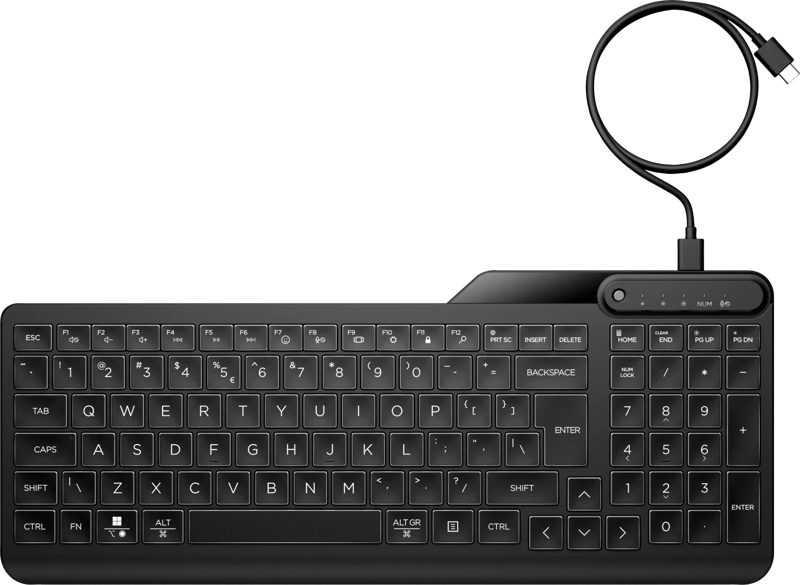 HP 400 Backlit Toetsenbord met Kabel Azerty