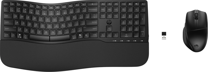 HP 680 Comfort Dual-Mode Keyboard and Mouse Combo-AZERTY- ISO layout