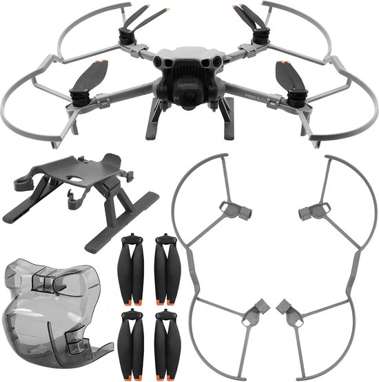 5 Pro Propellers bescherming, met propellerbescherming, landingsframe, poten, gimbal, beschermafdekking, cameralens, afsluitkap, verlengvoetjes voor DJI Mini 5 Pro drone, accessoir…