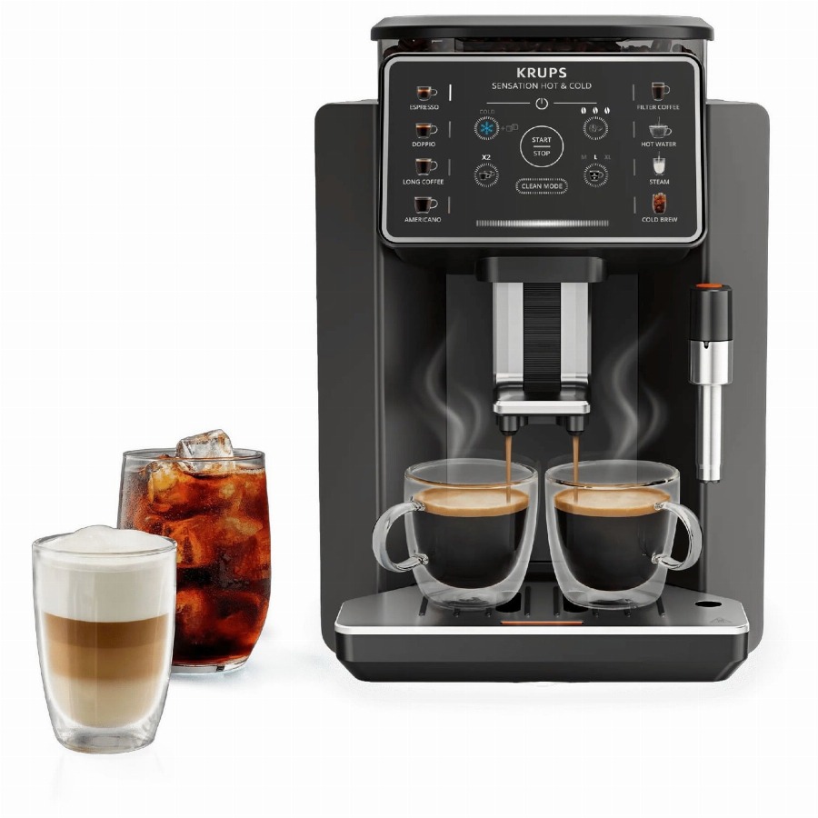 Krups Sensation Hot & Cold EA913H Zwart
