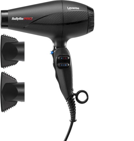 BabylissPRO Levante Föhn - 2100W AC motor - Ionische functie - 141 km/h - 2 blaasmonden - Professionele haardroger - BAB6950IE