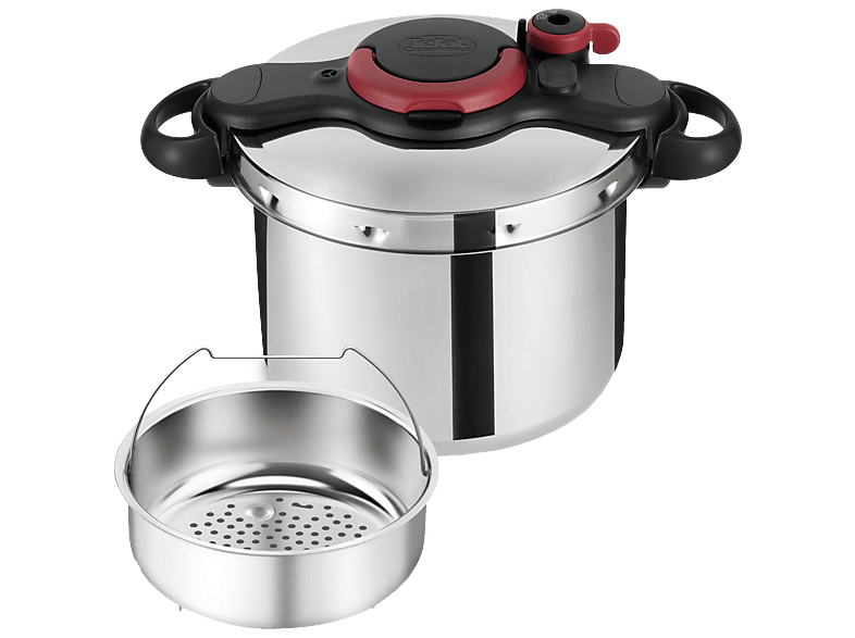 Tefal Clipsominut’ Easy P4624966 Snelkoker Stainless Steel / Black-red