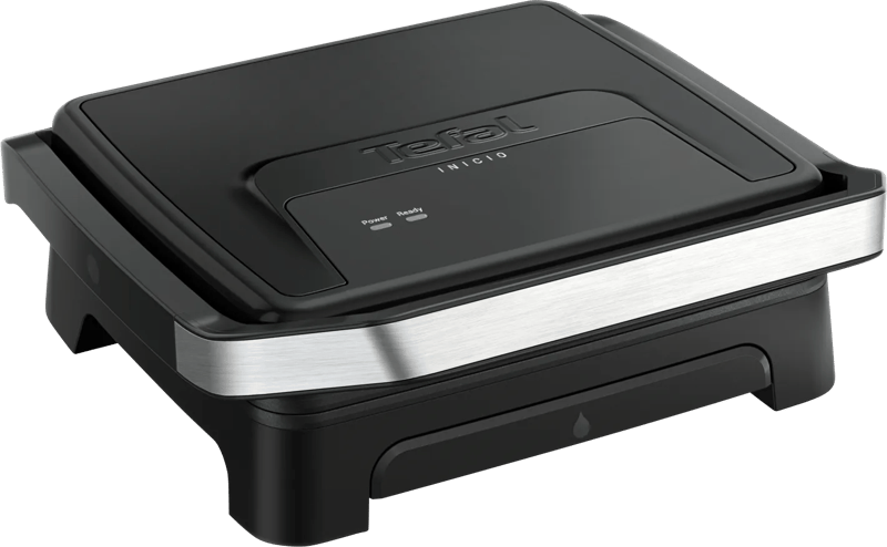 Tefal Inicio Classic GC2718 Paninimaker & Contactgrill - Geschikt voor panini's en meer - Anti-aanbakplaten - Vet opvangbak - Verticaal Opbergen - 1500W - Zwart