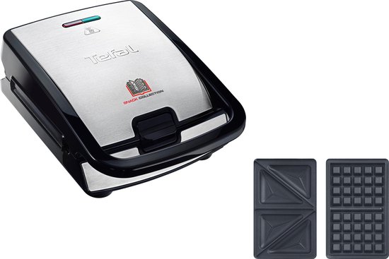 Tefal SW852D Tosti-ijzer - RVS - Verwisselbare Platen - Voor Tosti's en Wafels