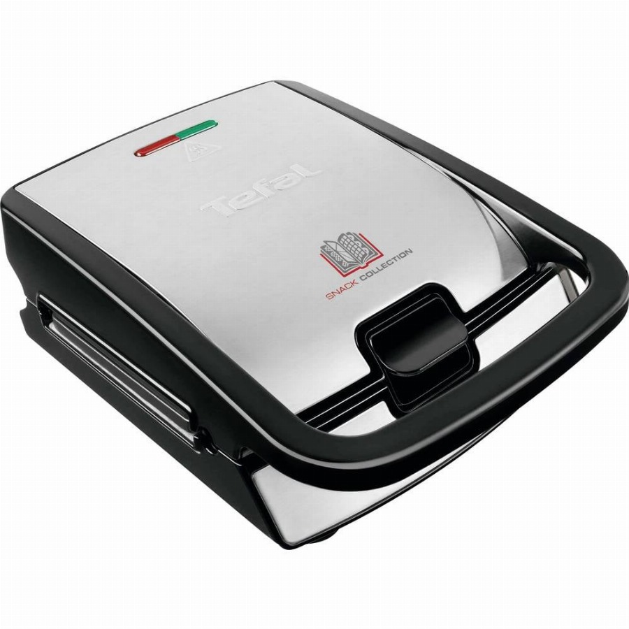 Tefal Snack Collection SW854D - Contactgrill & Tosti-ijzer - 4 verschillende Platen voor tosti's, wafels, panini's en poffertjes- RVS - Anti-aanbaklaag