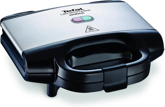 Tefal Ultracompact SM1572 Tosti apparaat & grill - Anti-aanbakplaten - Compact Formaat - Controlelampje - Verticaal Opbergen - 700 W