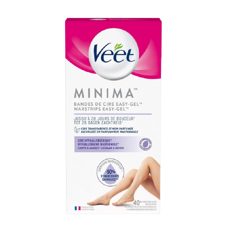 Veet Pure Wax Strips Lichaam en Benen Gevoelige Huid 40 Stroken