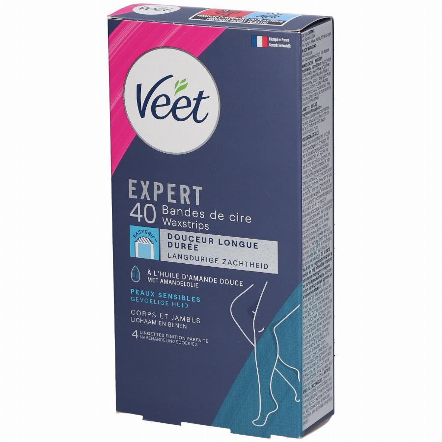 Veet Expert Waxstrips Lichaam en Benen Gevoelige Huid 40 Stroken