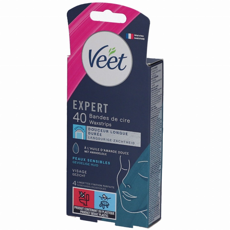 Veet Expert Waxstrips met Zoete Amandelolie 40 Was