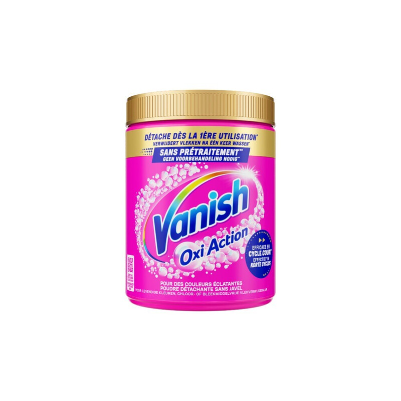 Vanish Oxi Action wasversterker vlekkenverwijderaar poeder (roze / gekleurde was) - 960g