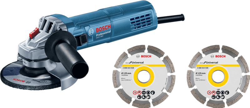 Bosch Professional GWS 880 + 2x diamantschijf