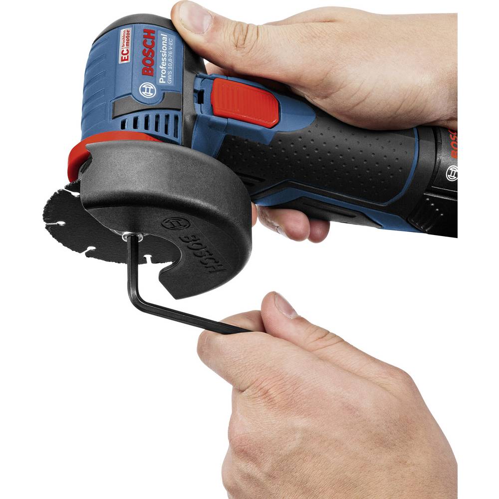 Bosch Professional GWS 12V-76(2xGBA2.0Ah,GAL12V-20) 06019F200C Haakse accuslijper 76 mm 12 V