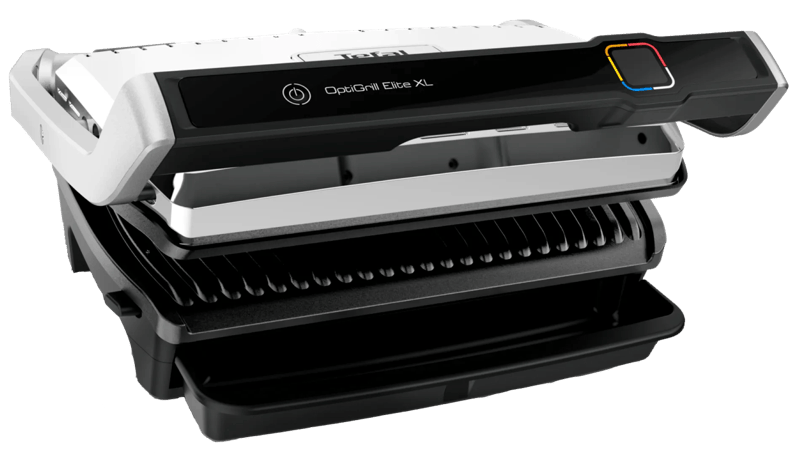 Tefal OptiGrill Elite XL GC760D Slimme Contactgrill - Digitale Grillassistent - 16 Automatische Programma's - Gaarheidsindicator - Uitneembare anti-aanbakplaten - Groot Formaat - V…