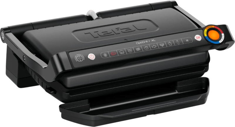 Tefal OptiGrill+ XL GC7278 Slimme Contactgrill – 9 automatische programma’s – Gaarheidsindicator – Uitneembare Anti-aanbakplaten – Groot Grilloppervlak – Vet opvangbak – 2000W – Zw…