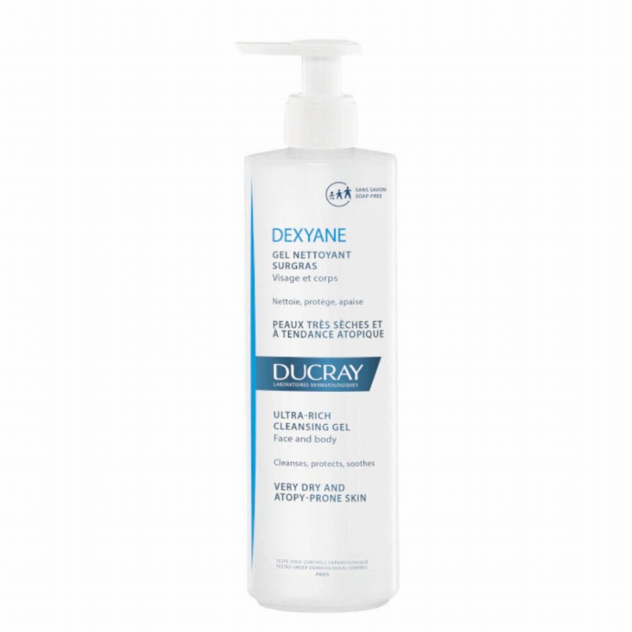Ducray Dexyane Overvette Reinigende Gel | Zeer droge huid met neiging tot atopie 400 Wasgel