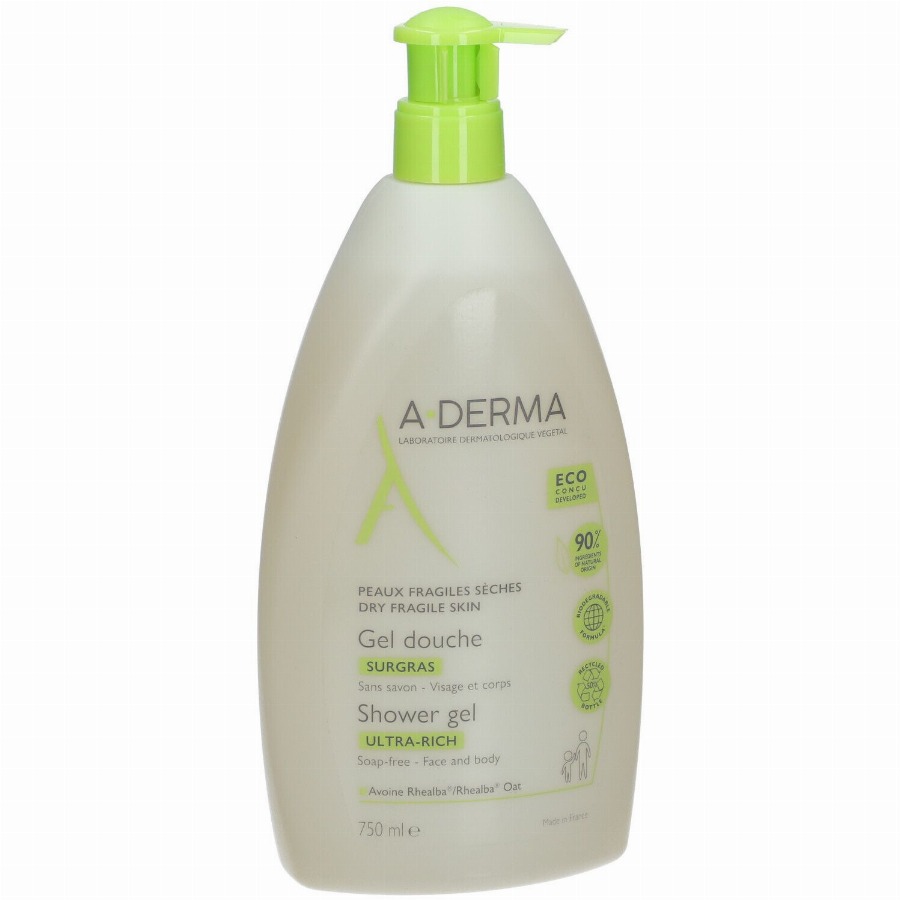A-Derma Essentiële Verzorgingen Overvette Douchegel | Fragiele droge huid 750