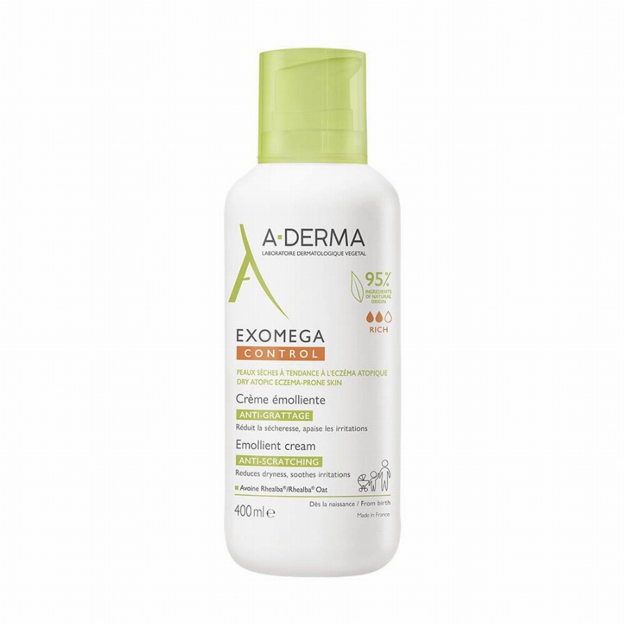 A-Derma Exomega Control Emolliërende Crème anti-jeuk | Droge huid met neiging tot atopisch eczeem 400