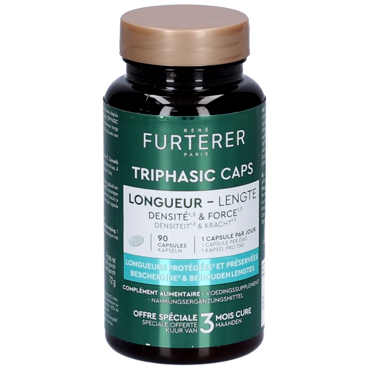 René Furterer Triphasic Caps Lengte | Voedingssupplement Haardichtheid & Kracht 90 caps Capsules