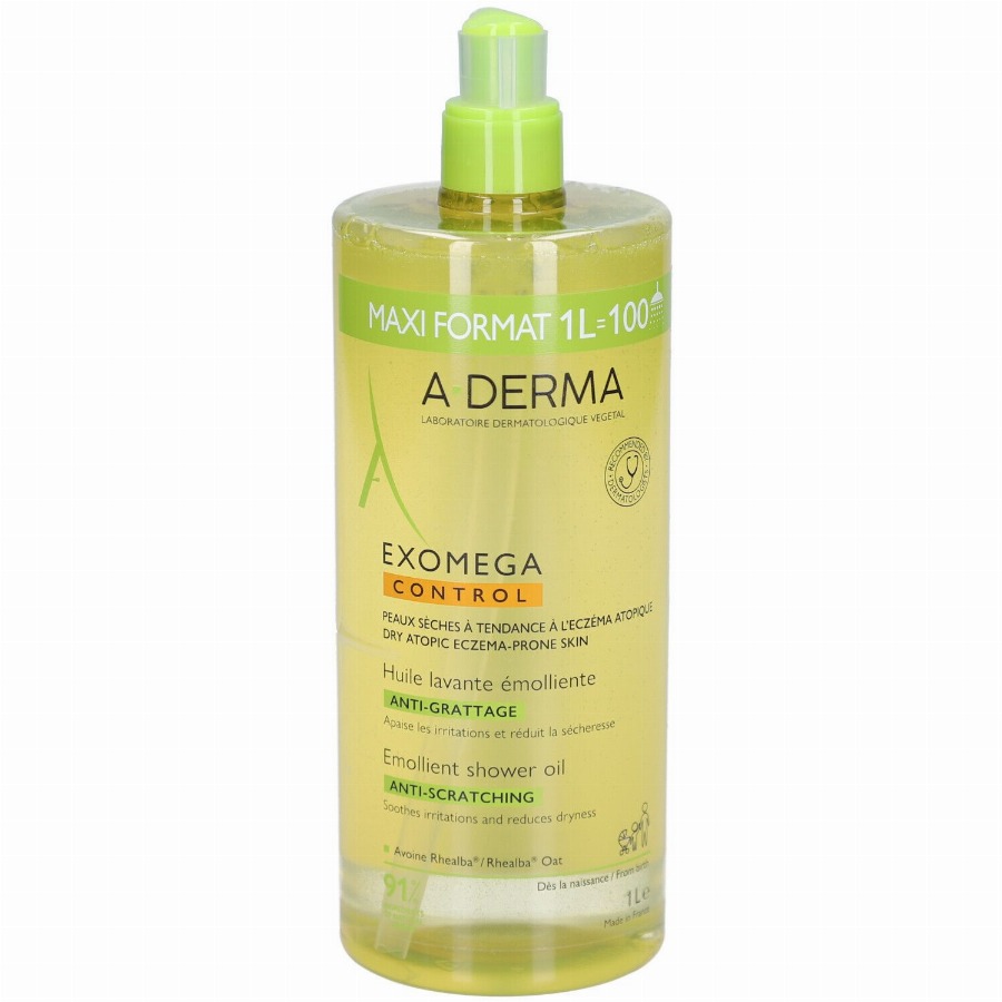 A-Derma Exomega Control Emolliërende anti-jeuk Wasolie | Droge huid met neiging tot atopisch eczeem 1 Etherische olie