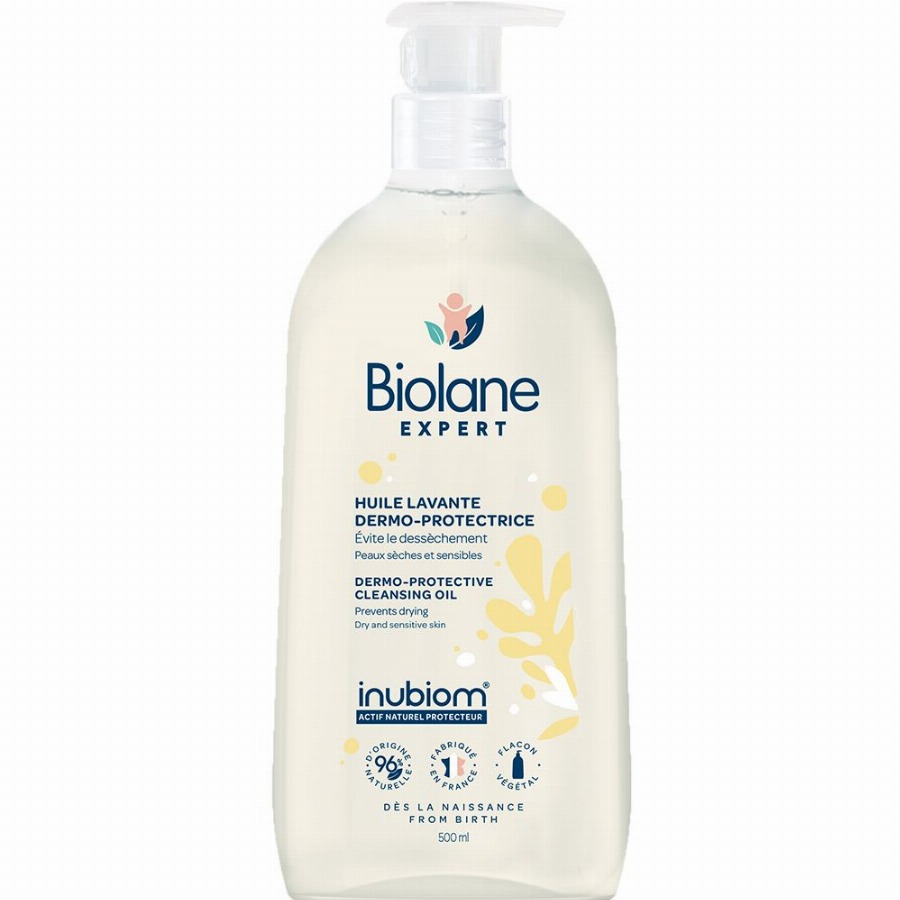 Biolane Expert Dermo beschermende reinigingsolie Droge en gevoelige huid 500 Badolie