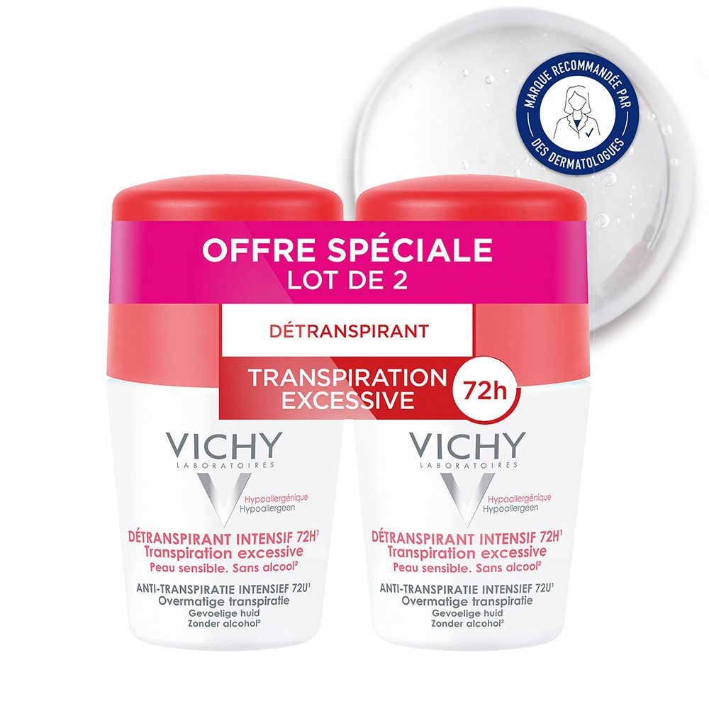 Vichy Deodorant Anti-Transpiratie Stress Resist 72h DUO 2x50 Roller