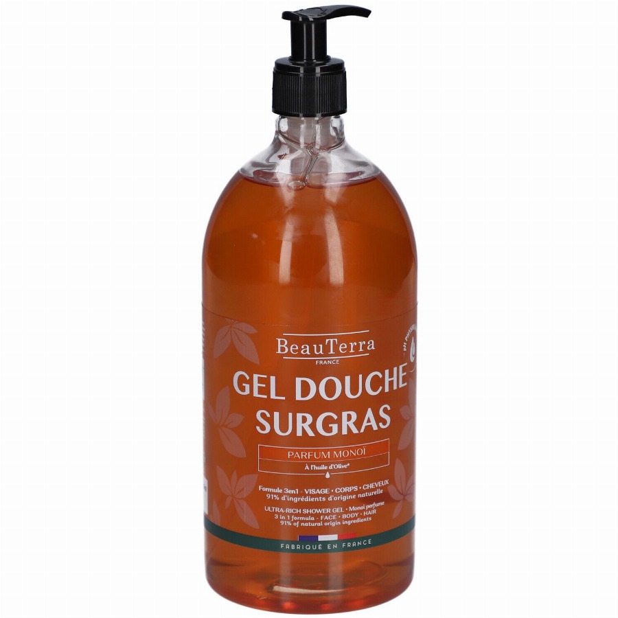 BeauTerra Supervette Douchegel - Monoï 1L 1000