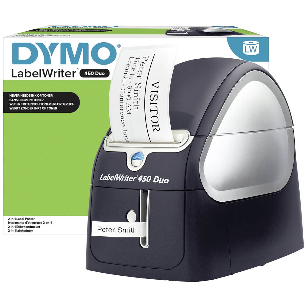 DYMO LabelWriter 450 Duo Labelprinter Thermisch 300 x 600 dpi Etikettenbreedte (max.): 56 mm USB