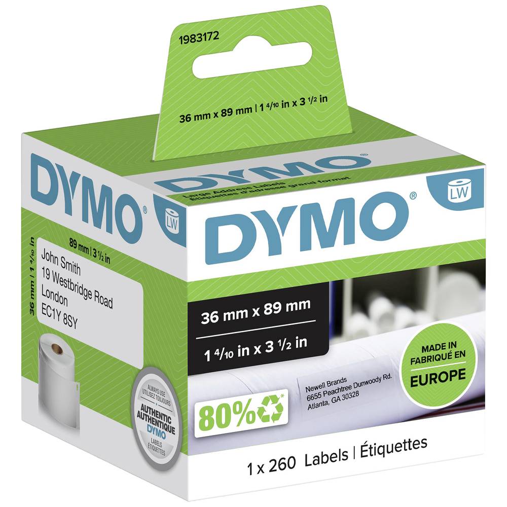 DYMO LabelWriter Adres Etiket 36x89mm 260 stuks