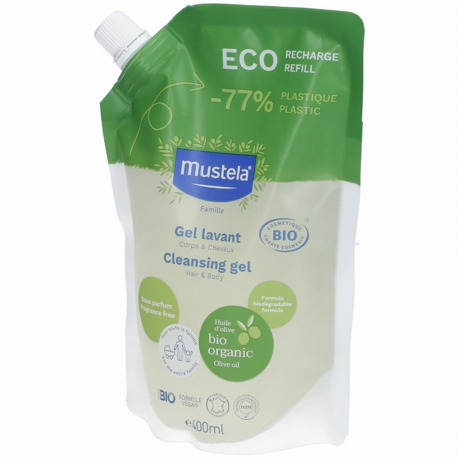 Mustela Familie Wasgel Haar & Lichaam Bio Refill 400