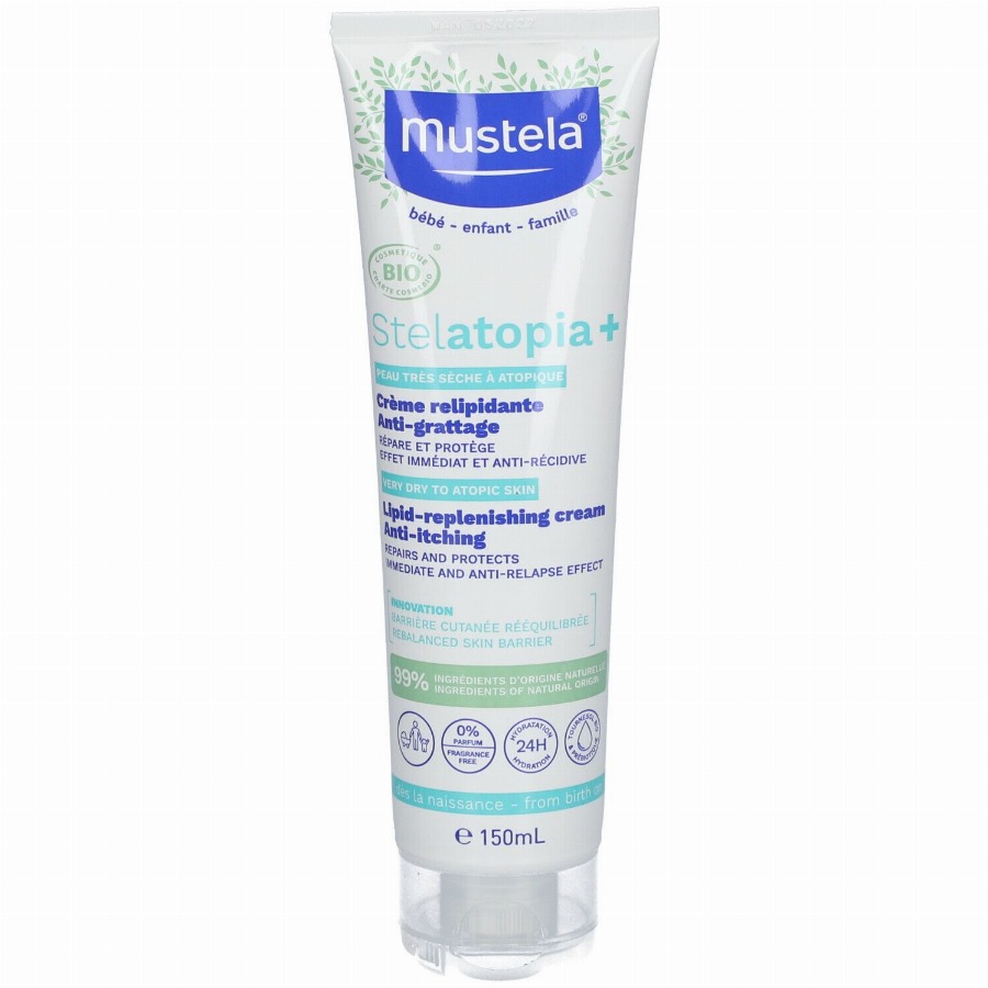 Mustela Stelatopia+ Herstellende Anti-Jeuk Crème Zeer Droge tot Atopische Huid Bio 19,5×5,5×4